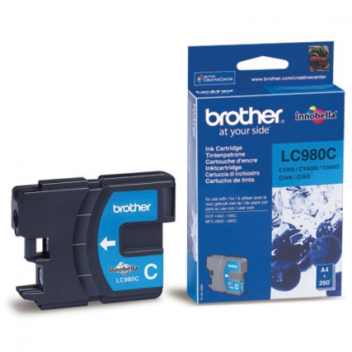 Brother LC980C inktcartridge cyaan 5,5 ml. - origineel Brother LC980C inktcartridge cyaan 5,5 ml. - origineel