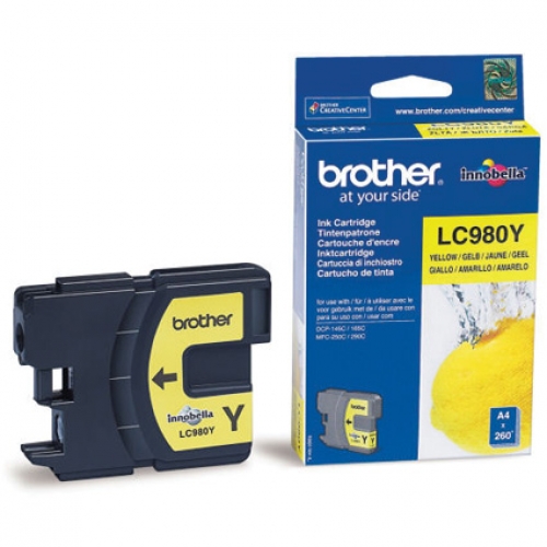 Brother LC980Y inktcartridge geel 5,5 ml. - origineel Brother LC980Y inktcartridge geel 5,5 ml. - origineel