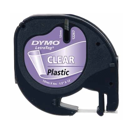 Dymo Letra Tag tapes tape plastic transparant