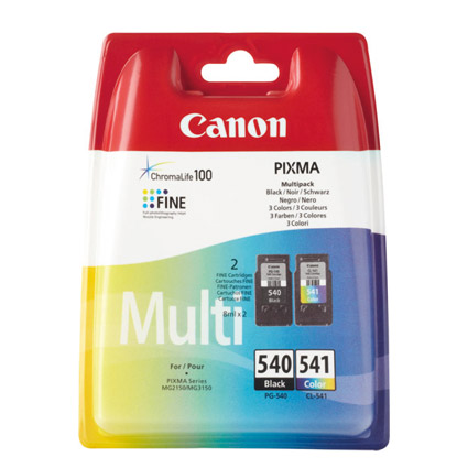 CANON PG540 - CL541 multi pack blister zwart en kleuren cartridges