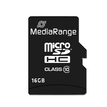 MediaRange 16GB Micro SDHC-product klein