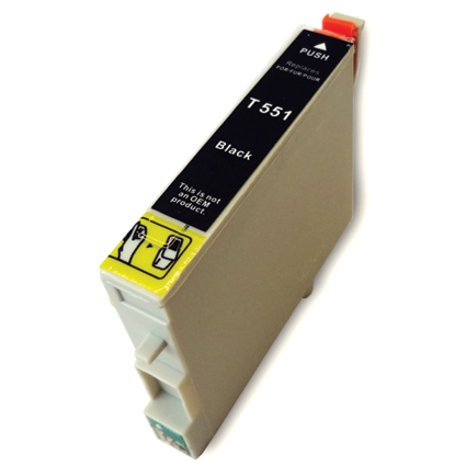 Compatible - Epson T0551 inktcartridge zwart 13ml.