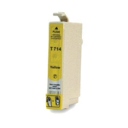 Compatible - Epson T0714 inktcartridge 12 ml geel