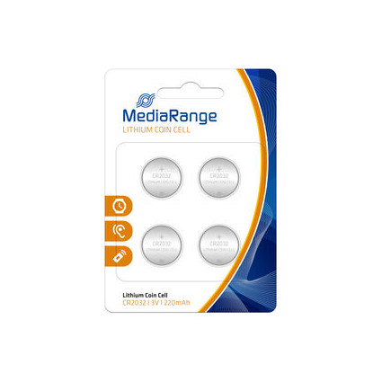 MediaRange-lithiumknoopcellen, CR2032 | 3V, 4-pack