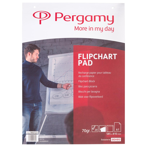 Pergamy flipchartpapier A1 blanco-900723