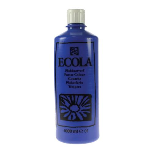 Talens Ecola plakkaatverf flacon van 1000 ml, donkerblauw