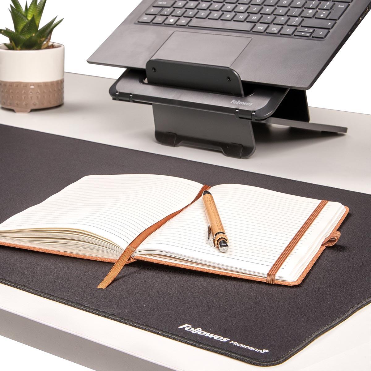 Fellowes Breyta bureauonderlegger en muismat, ft 80 x 40 cm, zwart