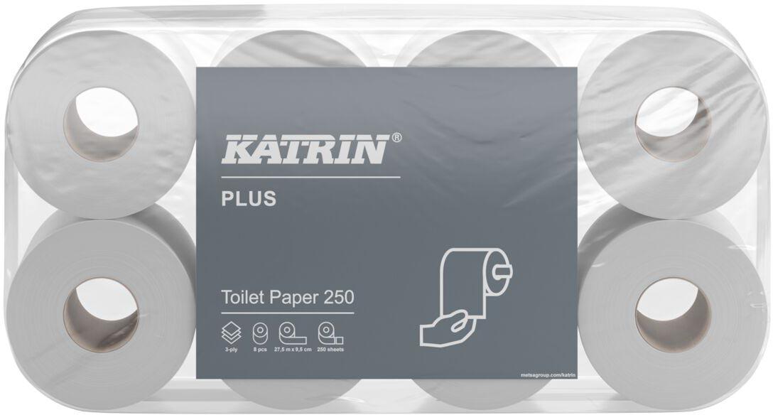 Katrin Plus toiletpapier Soft, 3-laags, 250 vel per rol, pak van 8 rollen