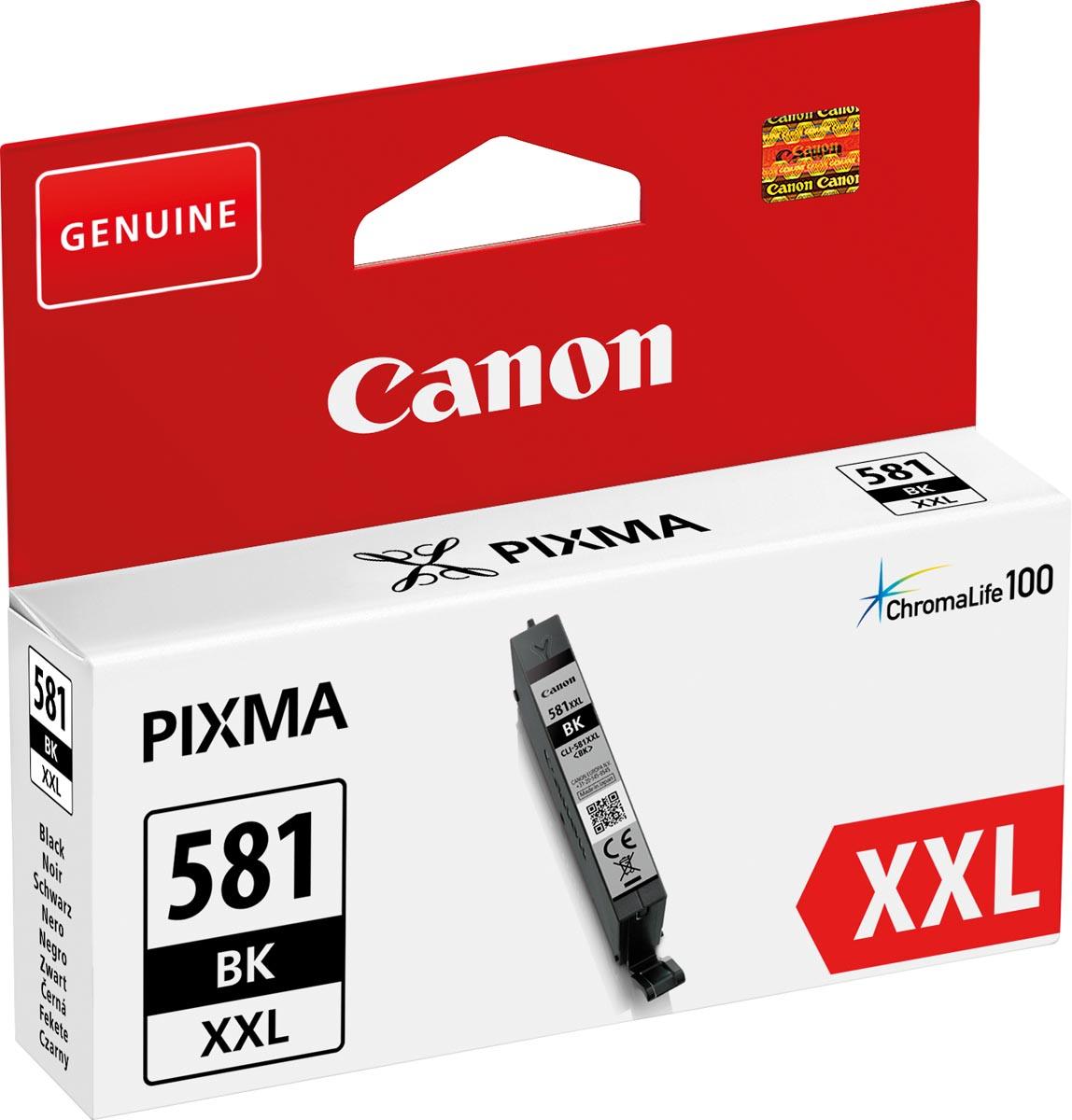 Canon inktcartridge CLI-581BK XXL, 858 foto's, OEM 1998C001, zwart