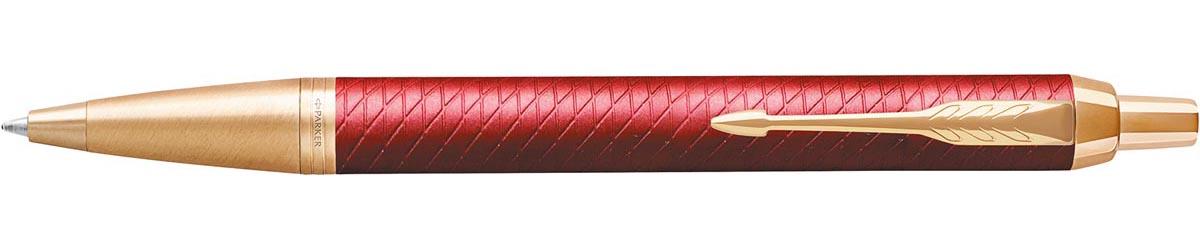 Parker IM Premium balpen, medium, in giftbox, Deep red (rood/goud)