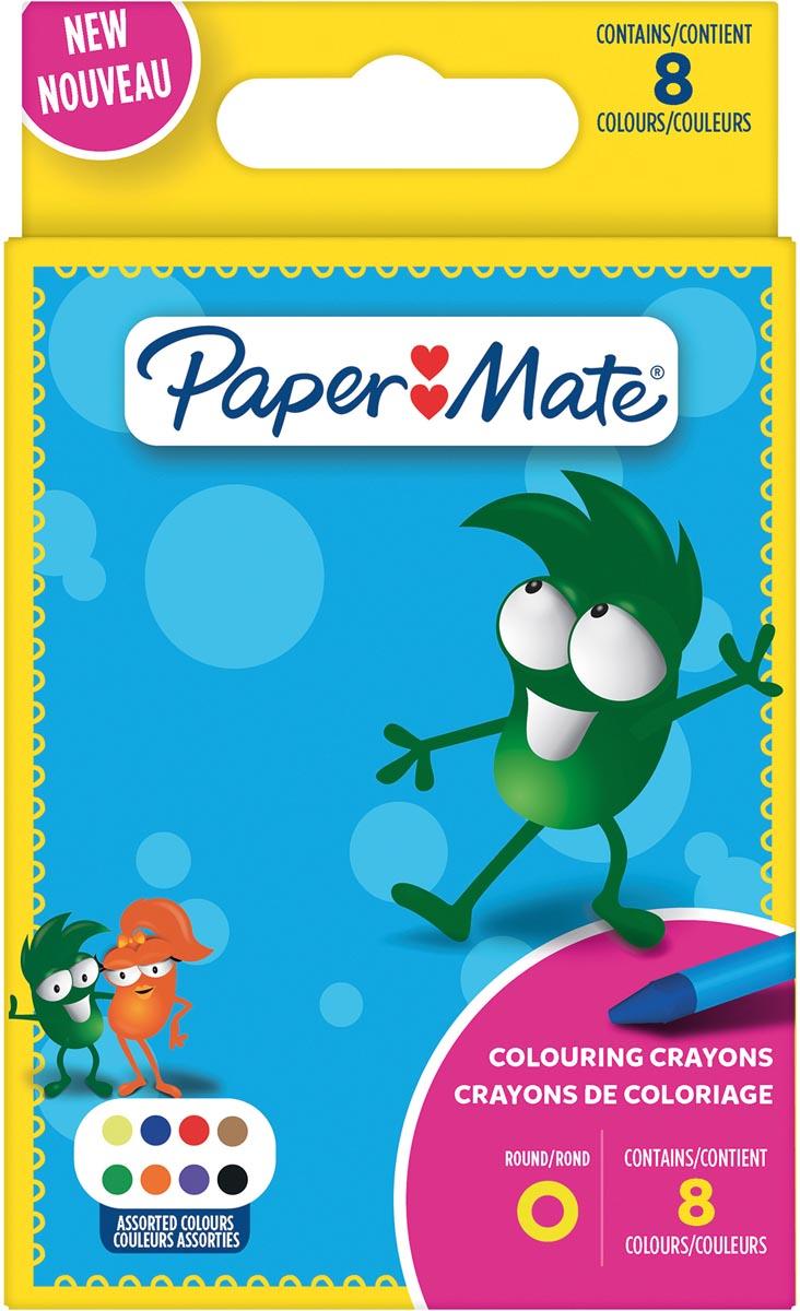 Paper Mate waskrijt, blister van 8 stuks