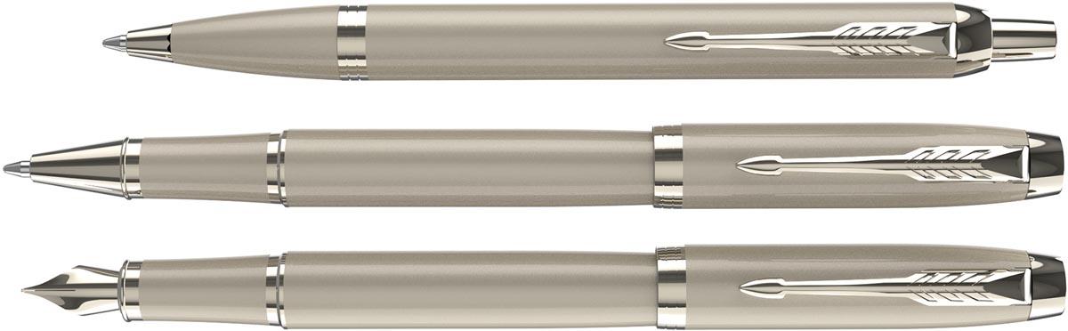 Parker IM Monochrome vulpen Champagne, medium, giftbox