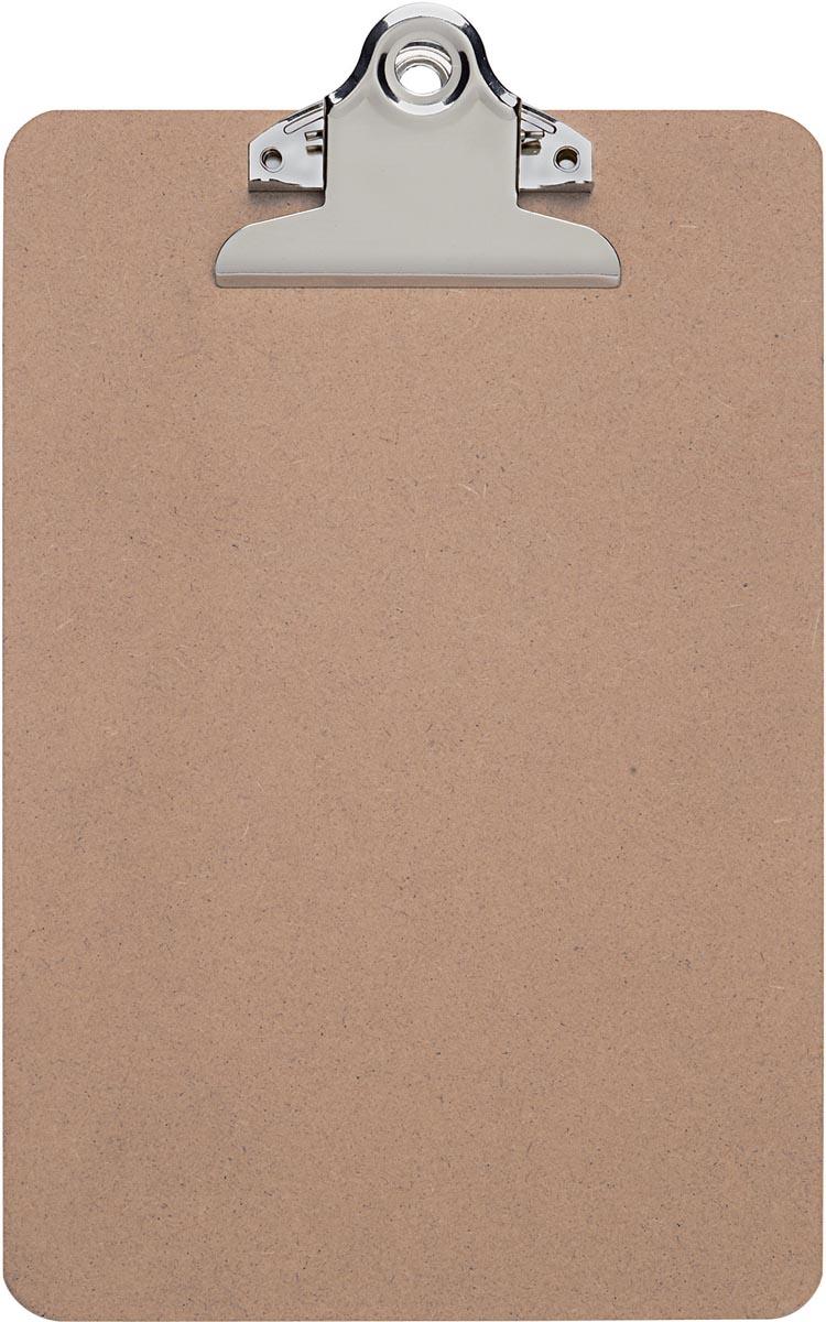 MAUL klemplaat Classic, hardboard karton, A5 staand, bruin