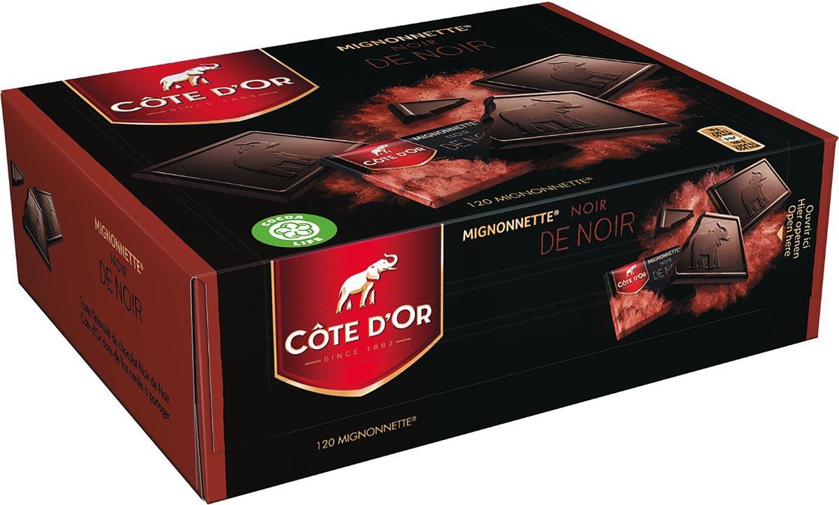 Côte d'Or chocolade Mignonnette, zwart van zwart, doos van 120 stuks