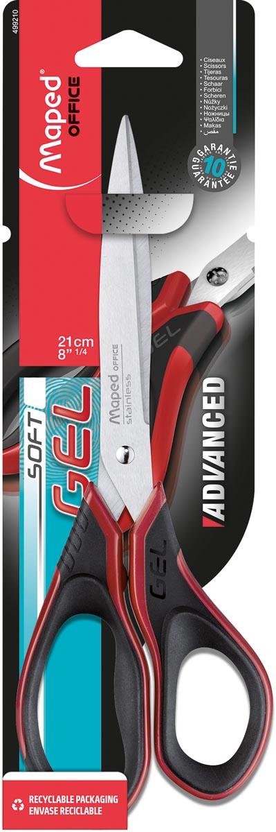 Maped schaar Advenced Gel 21 cm zwart en rood