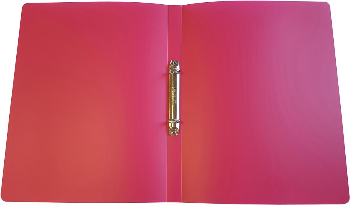 Alpha ringmap, voor ft A4, uit PP, 2 ringen van 16 mm, roze
