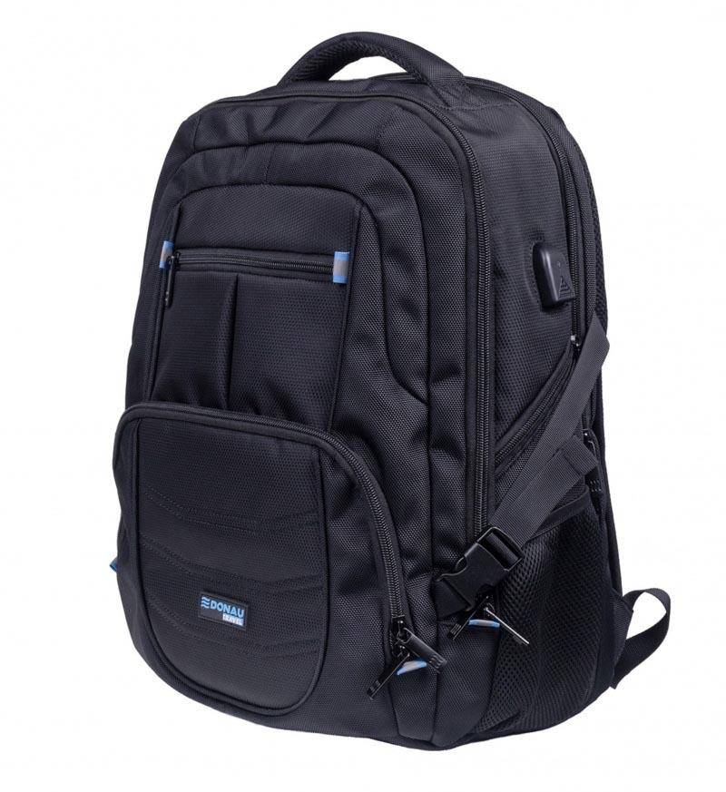 Donau Travel rugzak Amsterdam, 35 l, 17 inch, zwart
