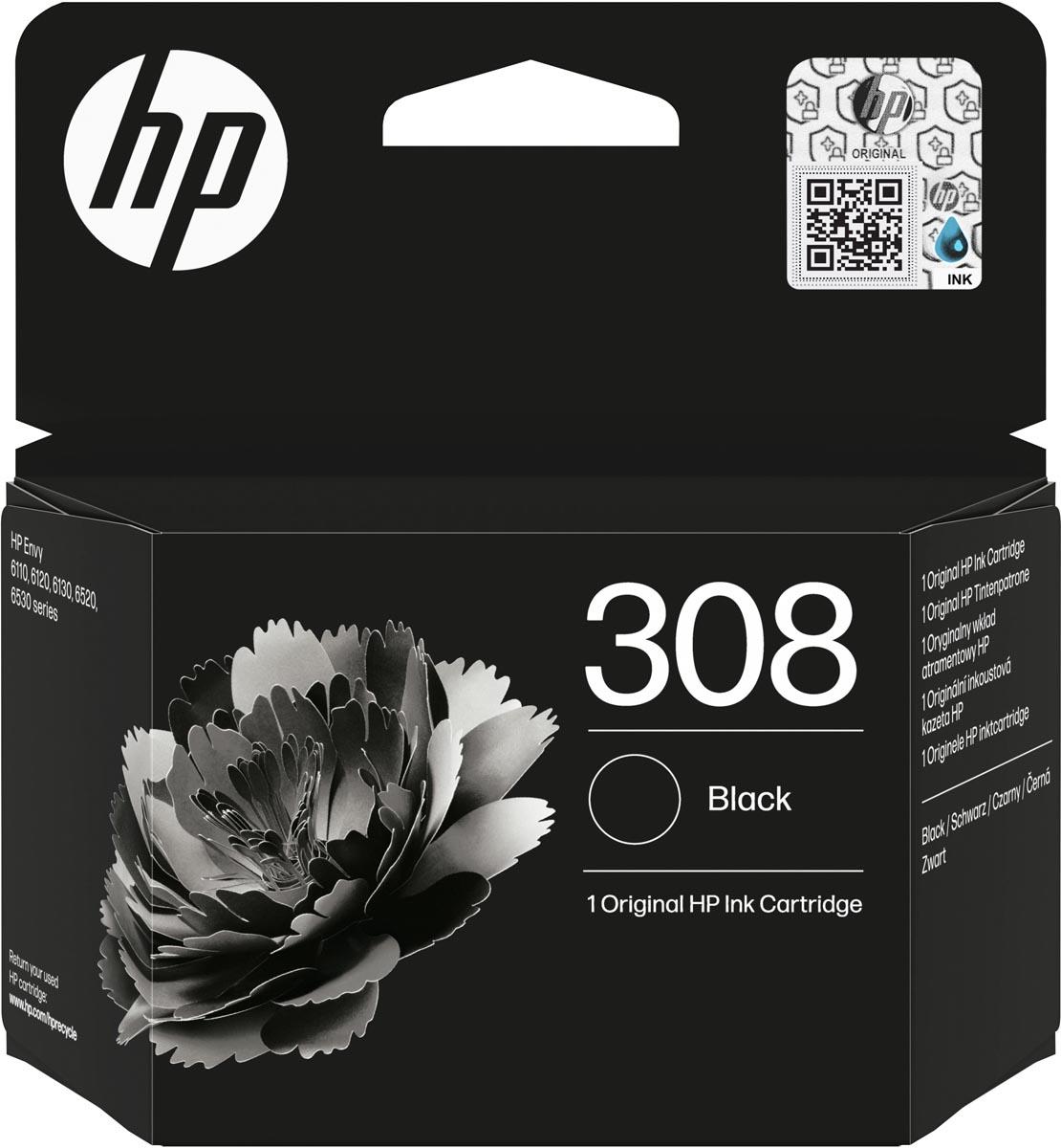 HP inktcartridge 308, 160 pagina's, OEM 7FP21UE, zwart