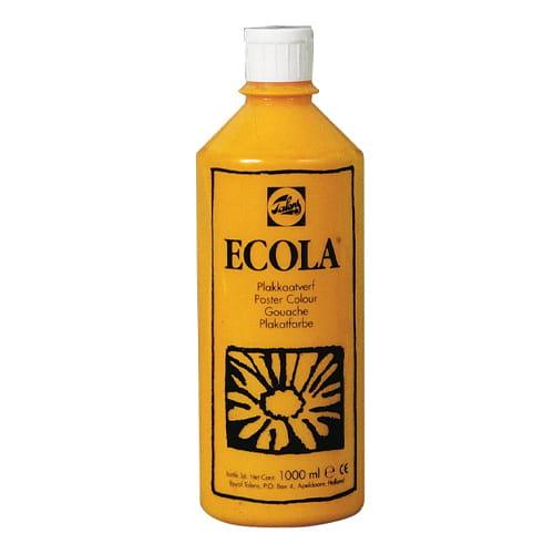 Talens Ecola plakkaatverf flacon van 1000 ml, geel