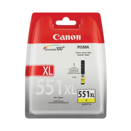 Canon CLI551Y XL inktcartridge 11ml. geel - origineel