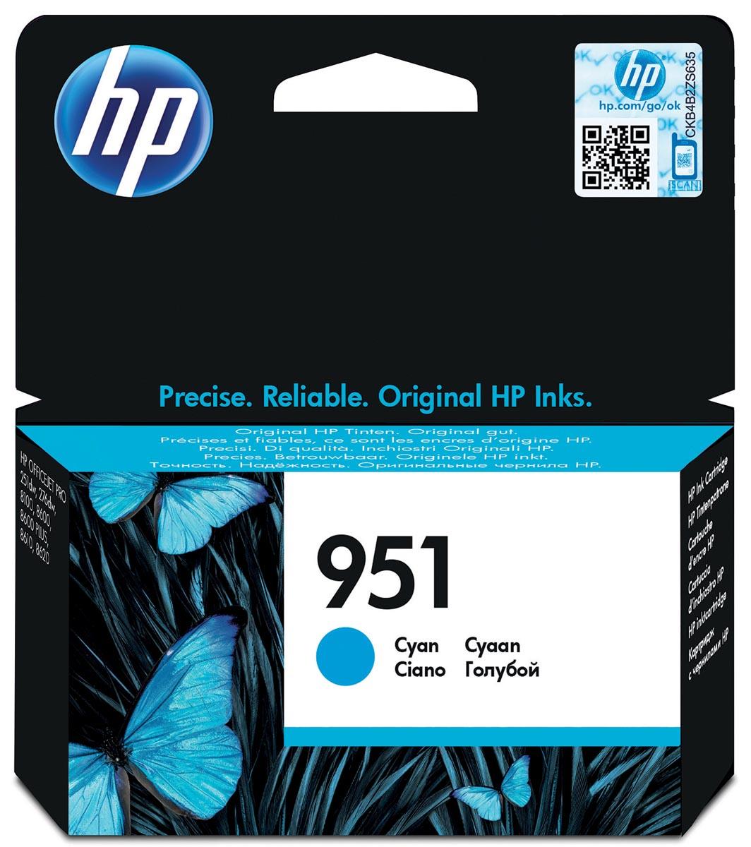 HP inktcartridge 951, 700 pagina's, OEM CN050AE, cyaan