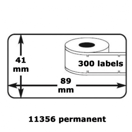 Compatible 11356 Etiketten Dymo Labels (89 mm x 41 mm - 300 st)