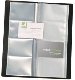 Q-CONNECT visitekaartenmap, Ft 11 x 26 cm, voor 160 kaarten, zwart
