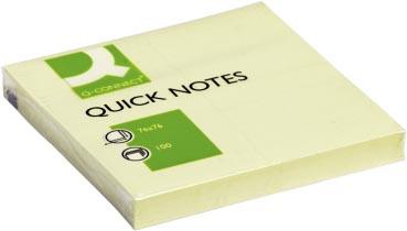 Q-CONNECT Quick Notes, ft 76 x 76 mm, 100 vel, geel