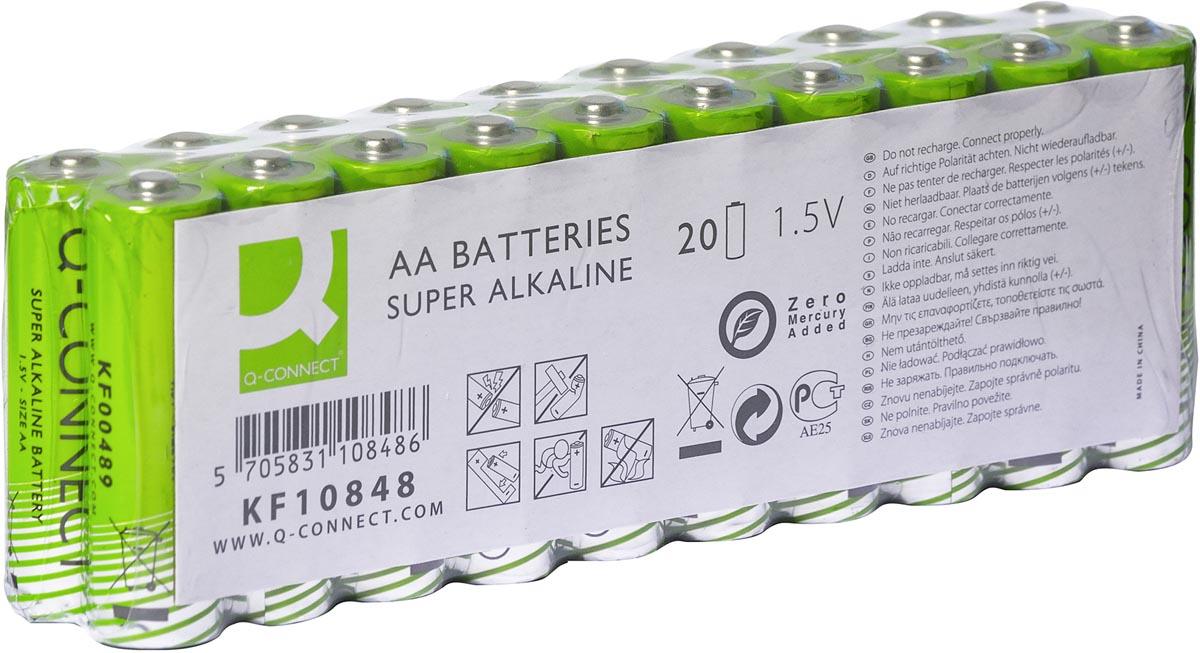 Q-CONNECT batterijen AA, pak van 20 stuks