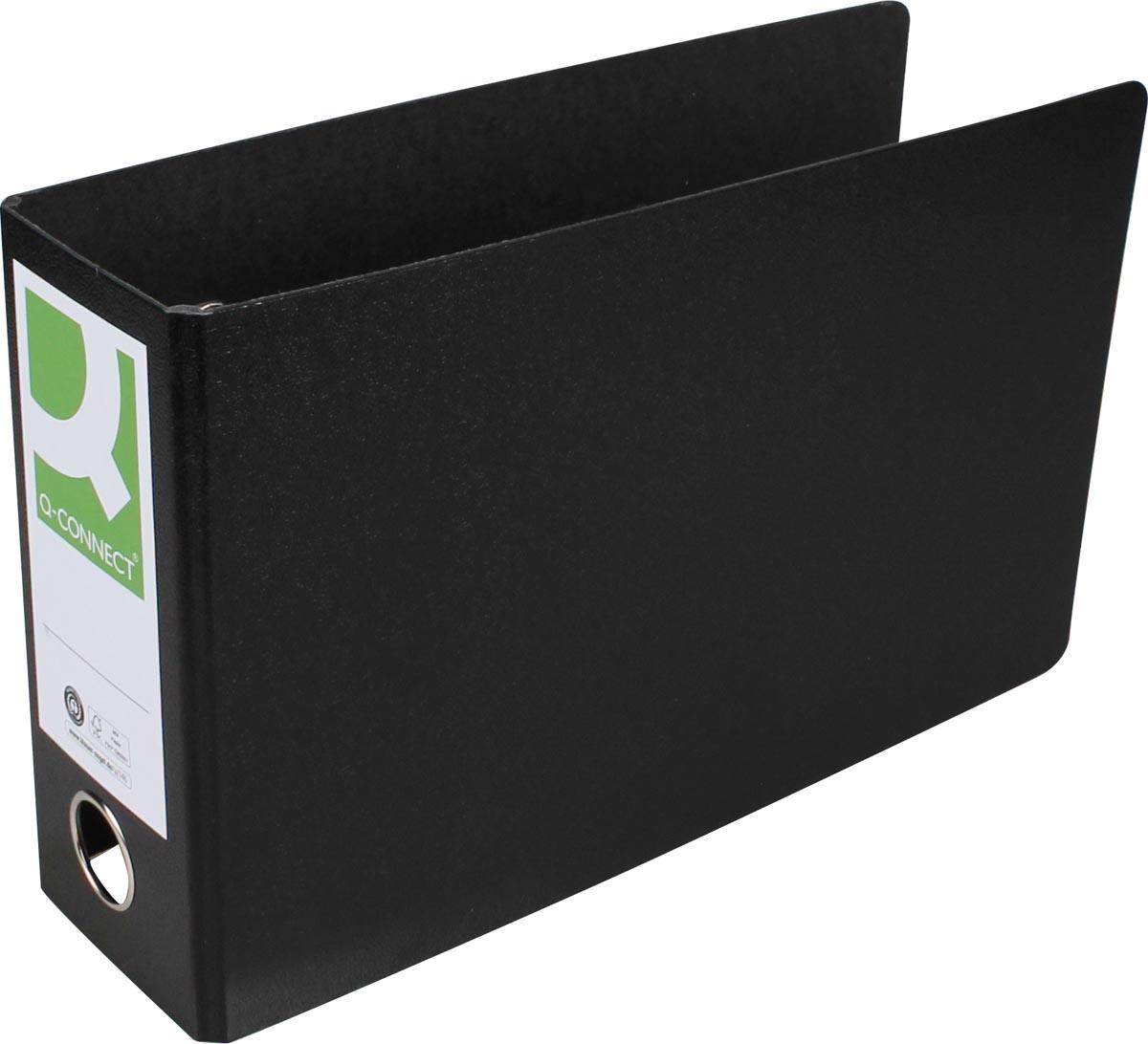 Q-CONNECT ordner, voor ft A5, uit karton, liggend, rug van 8 cm, zwart