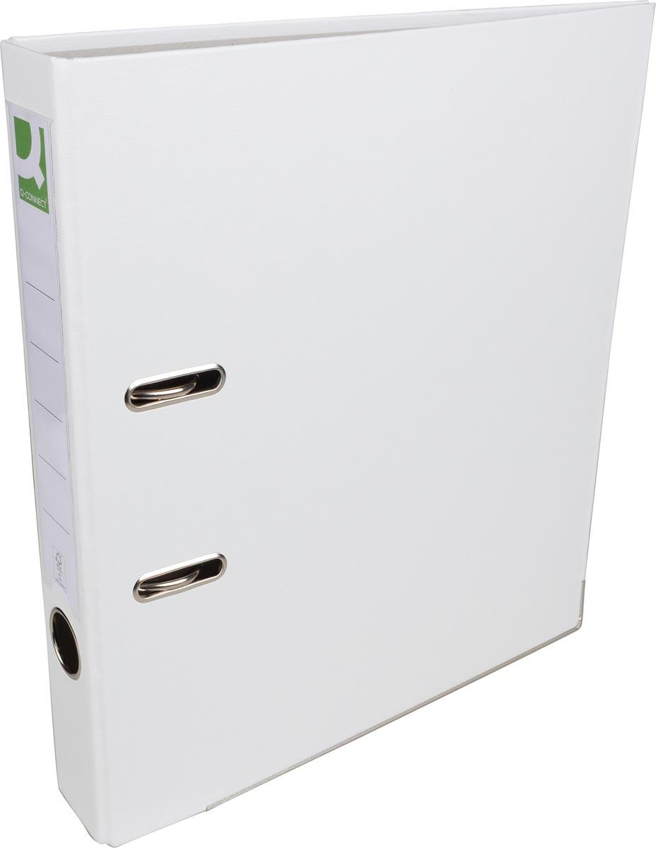 Q-CONNECT ordner, voor ft A4, uit PP en papier, met beschermrand, rug van 5 cm, wit