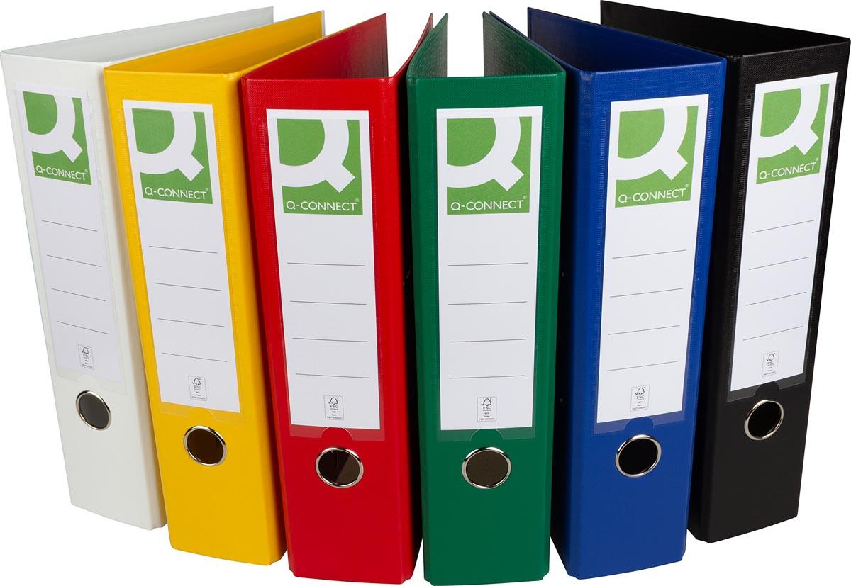 Q-CONNECT ordner, voor ft A4, volledig uit PP, rug van 8 cm, geassorteerde kleuren