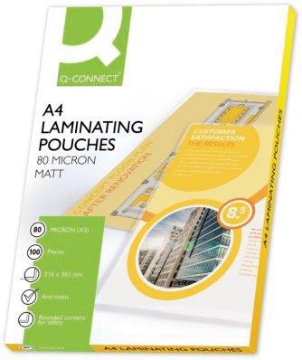 Q-CONNECT lamineeretui A4 2x 80 micron mat 100 stuks