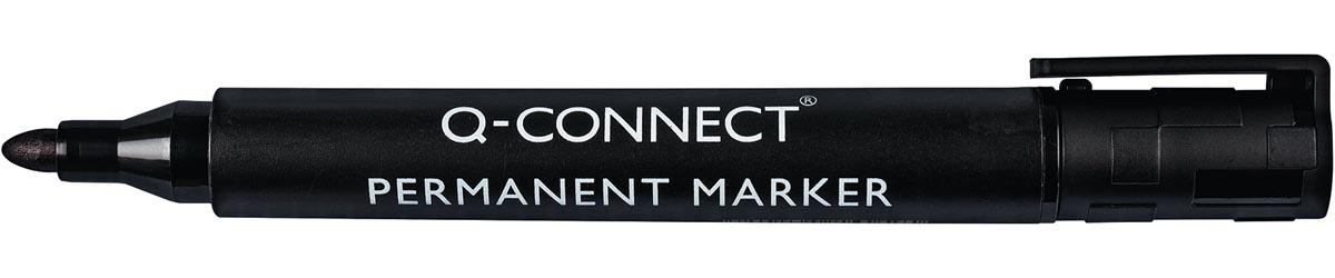 Q-CONNECT permanente marker, 2-3 mm, ronde punt, zwart