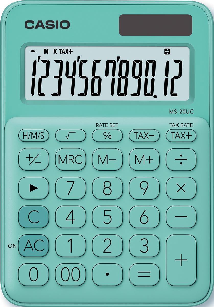 Casio bureaurekenmachine MS-20UC, groen