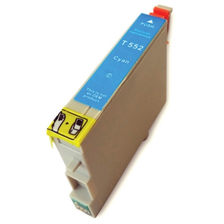 Compatible - Epson T0552 inktcartridge cyaan 13ml.