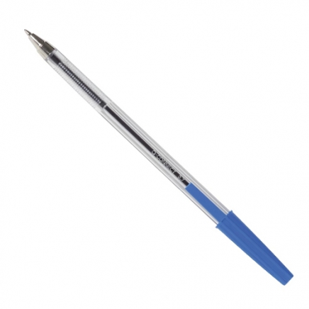 Q-Connect balpen met dop, medium punt, blauw