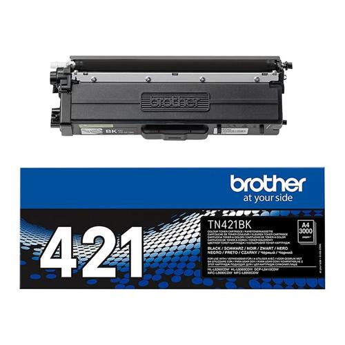 Brother toner, 3.000 pagina's, OEM TN-421BK, zwart