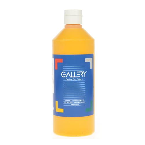 Gallery plakkaatverf, flacon van 500 ml, donkergeel