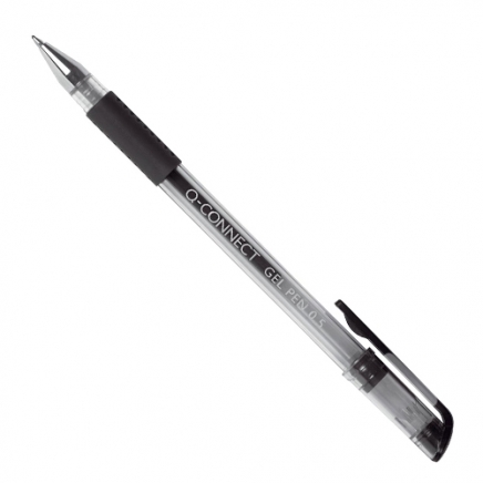 Q-Connect gelpen, zwart doos 10 stuks
