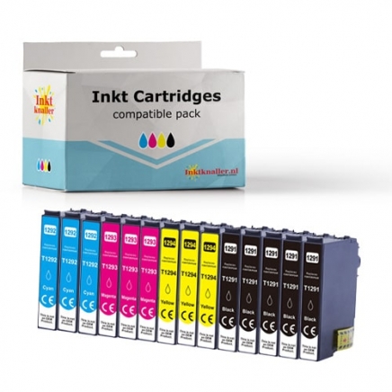Compatible - Epson T1295 TRIO pack + 2 zwart extra