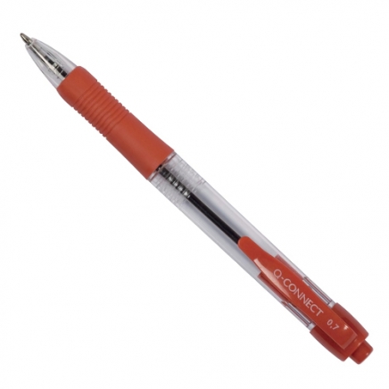 Q-Connect balpen retractable, medium punt, rood
