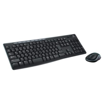 Logitech draadloos toetsenbord en muis MK270, qwerty, zwart
