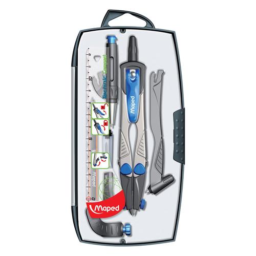 Maped passer Technic Compact 7-delige passerdoos: 1 passer Technic Compact, 1 verlengstuk, 1 universee...