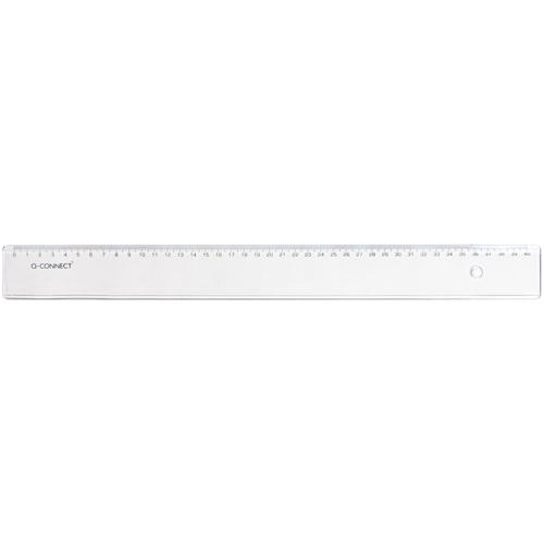 Q-CONNECT meetlat, plastic, in etui, 40 cm