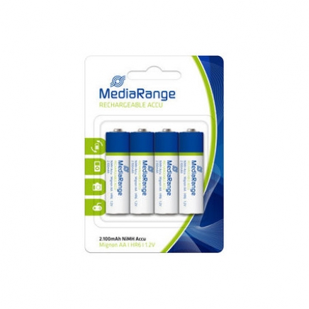 MediaRange oplaadbare NiMH-batterijen, Mignon AA | HR6 | 1.2V, 4-pack