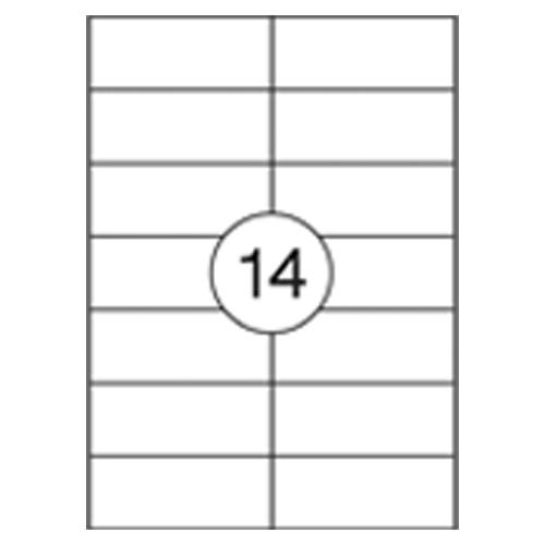 OFFICE products etiketten, wit, rechte hoeken, 100 vel, 105 x 42,3 mm, 14 etiketten per vel