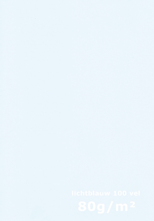 papier Licht Blauw A4 80gr - 100 vel