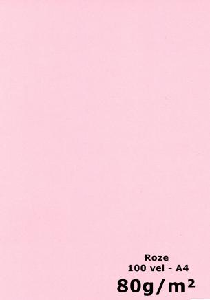 papier Roze A4 80gr - 100 vel
