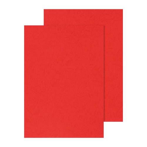 Q-CONNECT dekblad A4 leder 250 grams 100 stuks rood